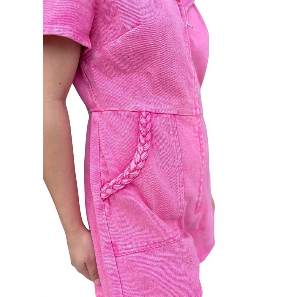 NEW PEACH LOVE wild & free romper in hot pink - Picture 4 of 4